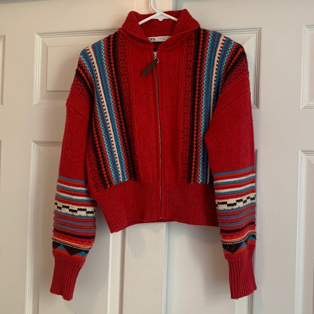 Zara zip up sweater